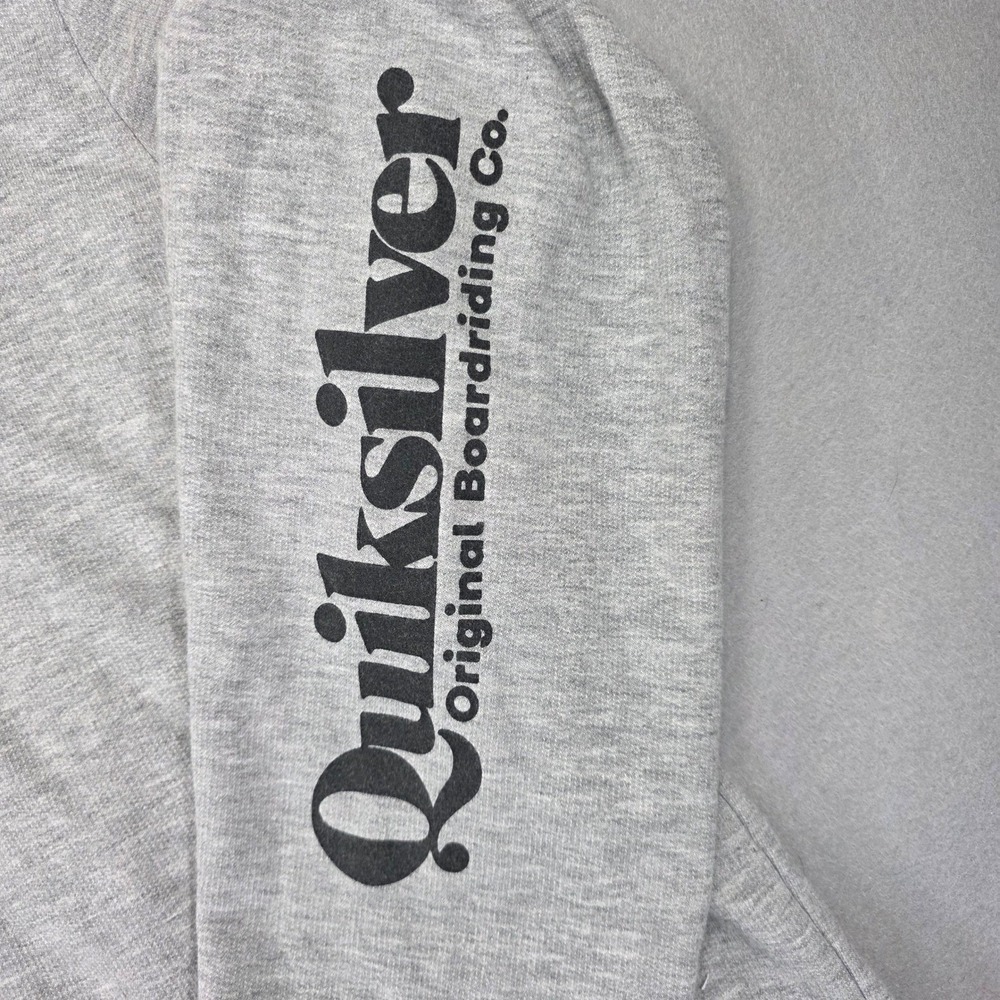 Quiksilver Original Boardriding Co Mens Gray Graphic Pullover Hoodie Sweatshirt - Picture 3 of 10